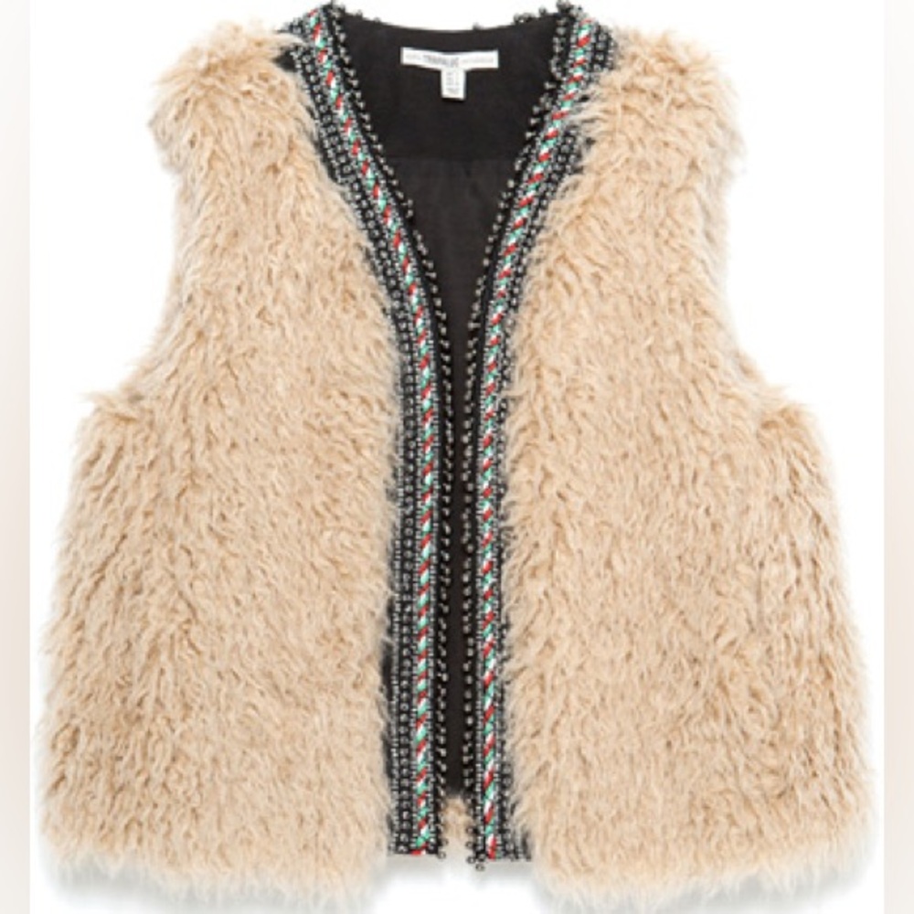 Zara Faux Fur Shaggy Vest - Size Medium- PreLOVED